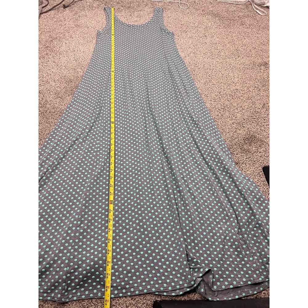Soft Surroundings Womens L Boho Beach‎ Vacation Retro Polka Dot Maxi Tank Dress - Picture 8 of 8